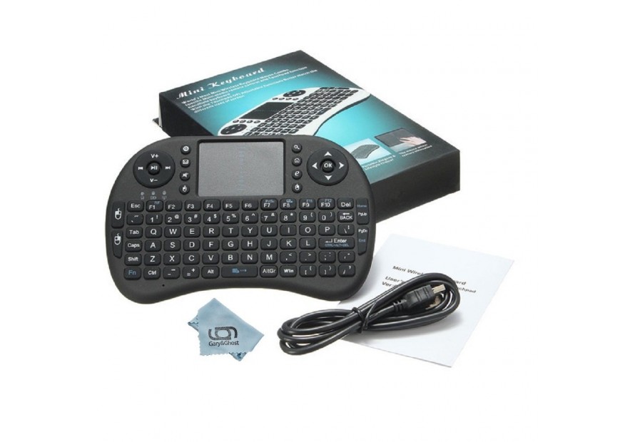MINI TASTIERA WIRELESS KEYBOARD QWERTY MOUSE TOUCHPAD XBOX IOS ANDROID